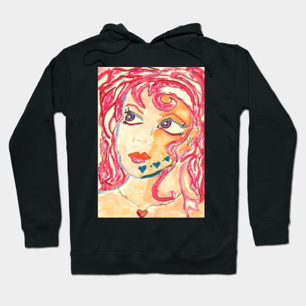 Princess woman girl tattoo face art Hoodie by SamsArtworks